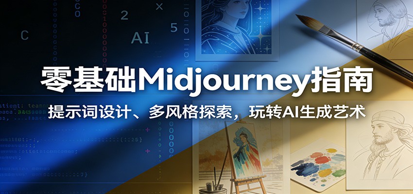 零基础Midjourney指南：提示词设计、多风格探索，玩转AI生成艺术-青禾学社