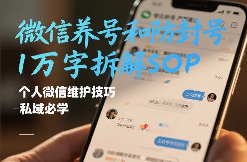 微信养号和防封号1万字拆解SOP,个人微信维护技巧,私域必学【文档】-青禾学社