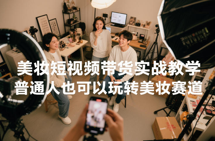 美妆短视频带货实战教学，普通人也可以玩转美妆赛道-青禾学社