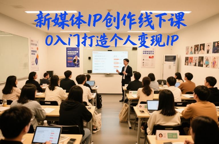 新媒体IP创作线下课，0入门打造个人变现IP-青禾学社