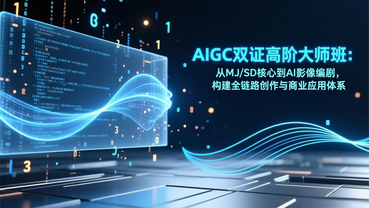 AIGC双证高阶大师班：从MJ/SD核心到AI影像编剧，构建全链路创作与商业应用体系-青禾学社