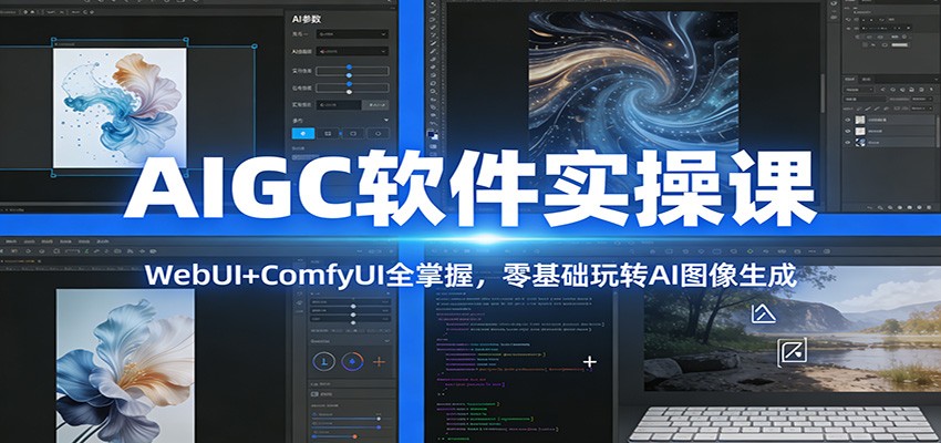 AIGC软件实操课：WebUI+ComfyUI全掌握，零基础玩转AI图像生成-青禾学社
