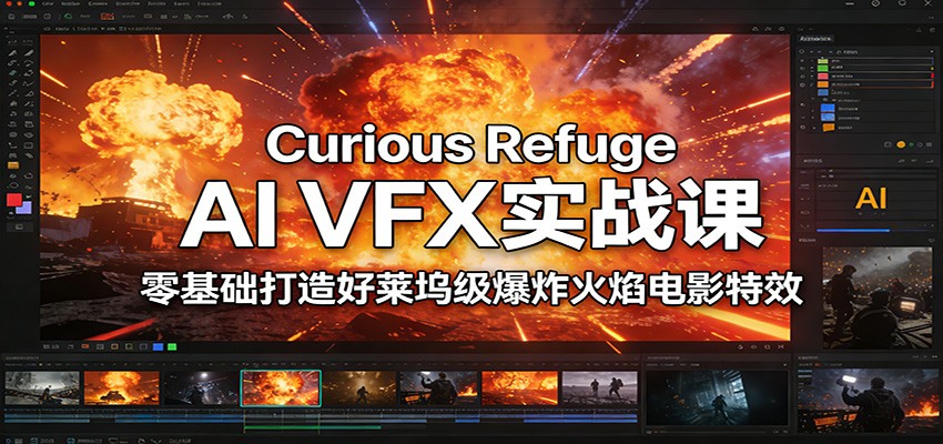 Curious Refuge AI VFX实战课，零基础打造好莱坞级爆炸火焰电影特效-青禾学社