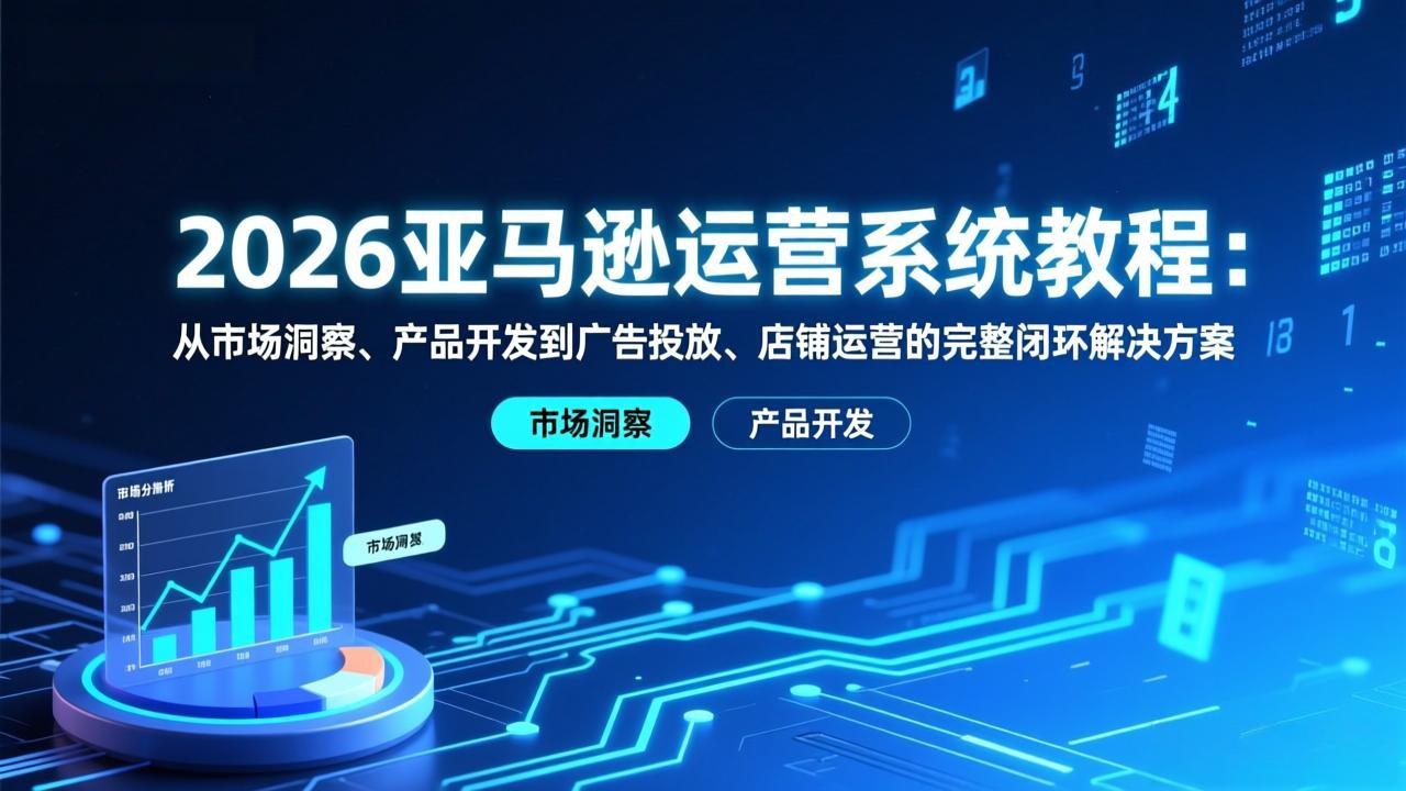 2026亚马逊运营系统教程：从市场洞察、产品开发到广告投放、店铺运营的完整闭环解决方案-青禾学社