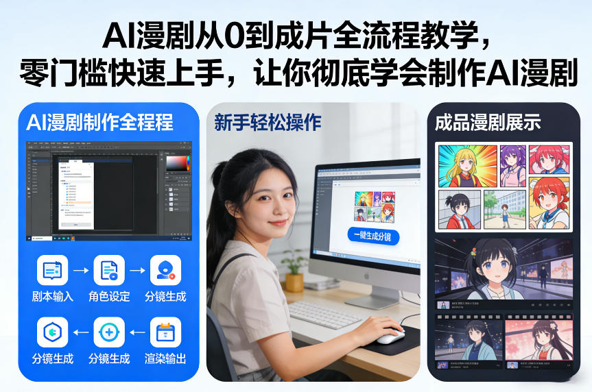 AI漫剧从0到成片全流程教学，零门槛快速上手，让你彻底学会制作AI漫剧【保姆级教程】-青禾学社