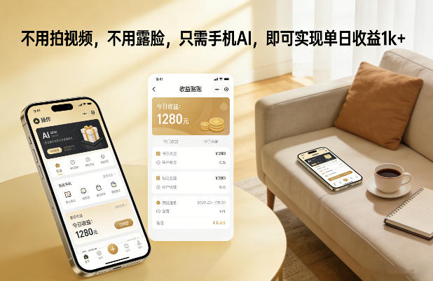 不用拍视频，不用露脸，只需手机AI，即可实现单日收益1k+【揭秘】-青禾学社