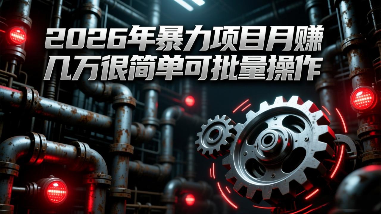 2026年暴力项目月赚几万很简单可批量操作，成本低，利润大-青禾学社
