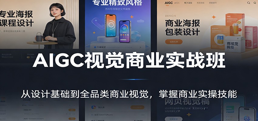 AIGC视觉商业实战班：从设计基础到全品类商业视觉，掌握商业实操技能-青禾学社