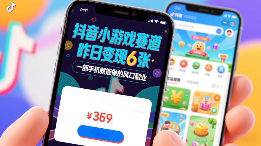 抖音小游戏赛道，昨日变现600+，零基础一部手机就能做的风口副业【揭秘】-青禾学社