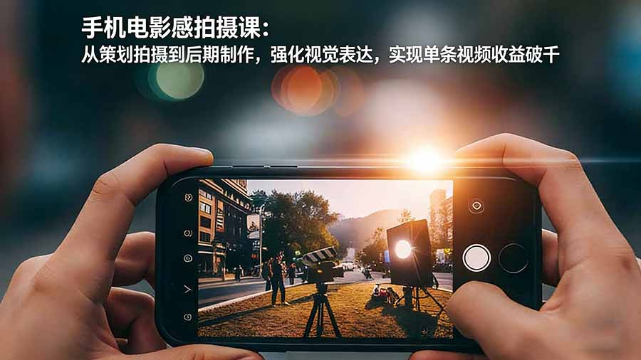 手机电影感拍摄课：从策划拍摄到后期制作，强化视觉表达，实现单条视频收益破千-青禾学社