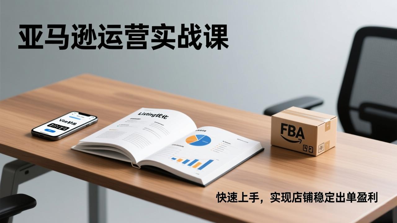 亚马逊运营实战课，Listing优化、Vine秒杀、FBA发货，快速上手，实现店铺稳定出单盈利-青禾学社