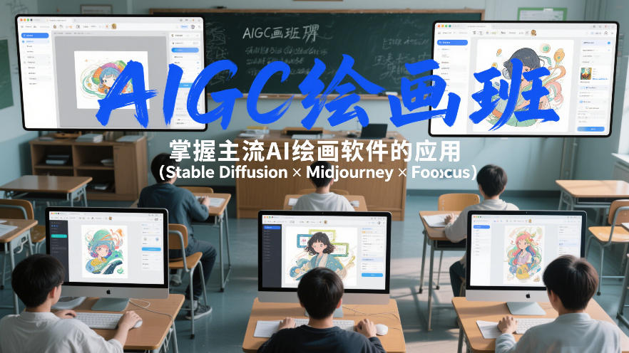 AIGC绘画班，掌握主流Ai绘画软件的应用(Stable Diffusion x Midjourney x Fooocus)-青禾学社
