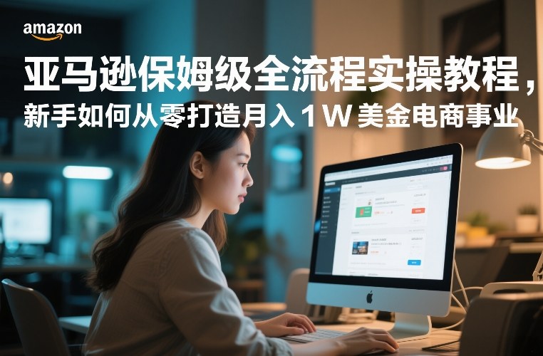 亚马逊保姆级全流程实操教程，新手如何从零打造月入1W美金电商事业-青禾学社