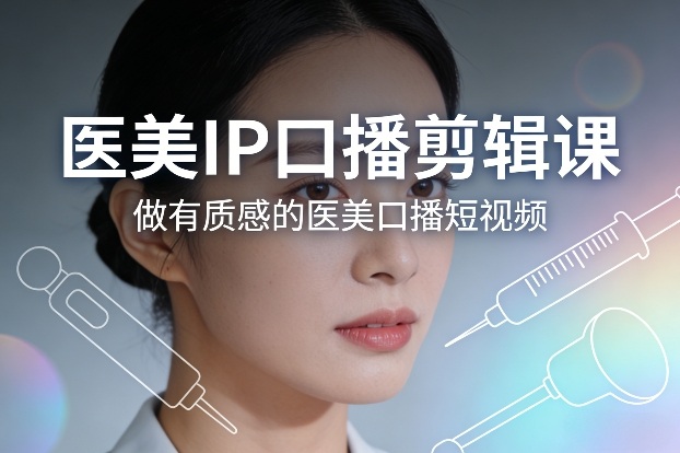 医美IP口播剪辑课，做有质感的医美口播短视频-青禾学社
