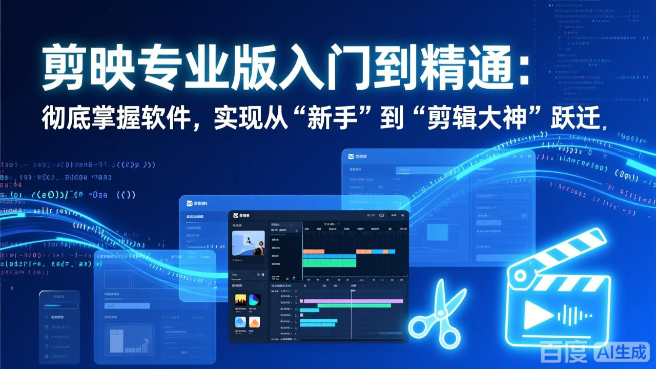 剪映专业版入门到精通：彻底掌握软件，实现从“新手”到“剪辑大神”跃迁-青禾学社