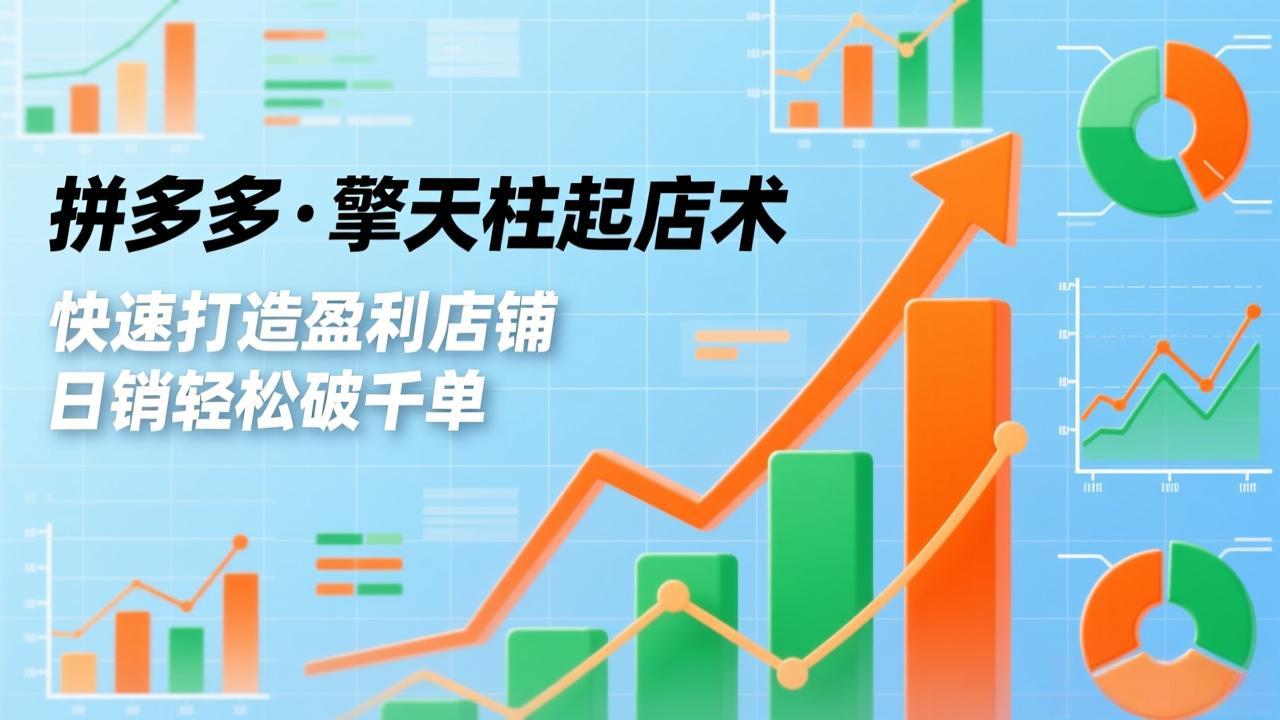 拼多多·擎天柱起店术，爆流布局、利润起飞、不断流，快速打造盈利店铺，日销破千单(更新-青禾学社