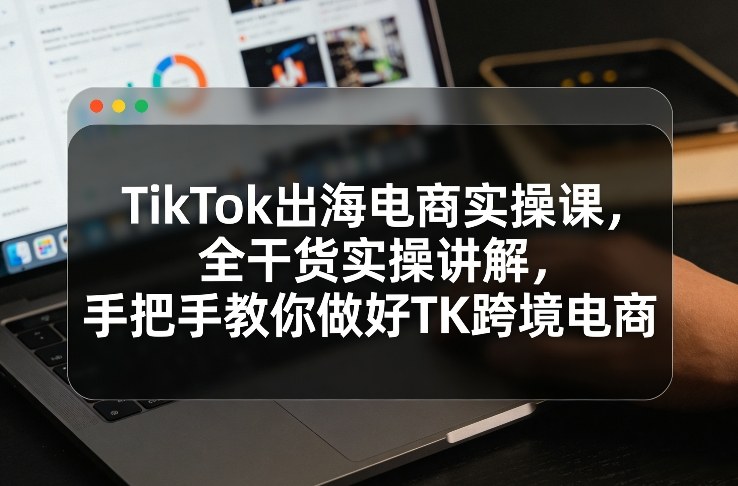 TikTok出海电商实操课，全干货实操讲解，手把手教你做好TK跨境电商-青禾学社