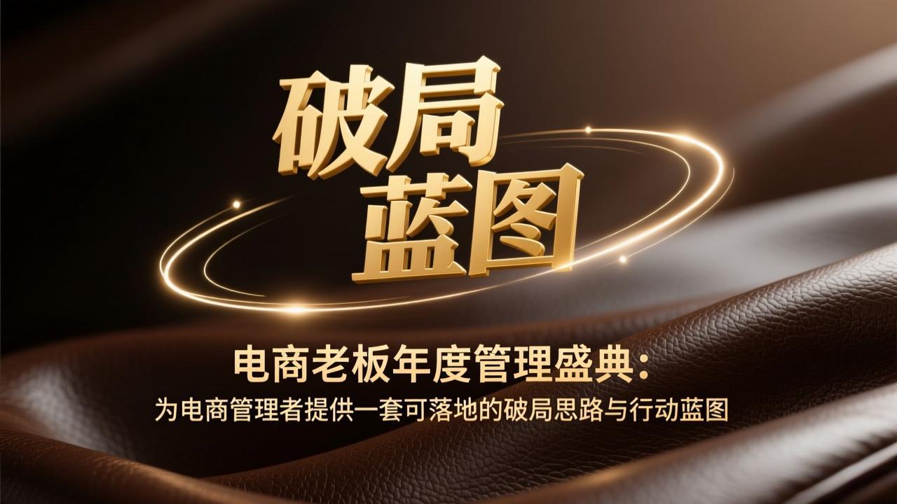 电商老板年度管理盛典：为电商管理者提供一套可落地的破局思路与行动蓝图-青禾学社