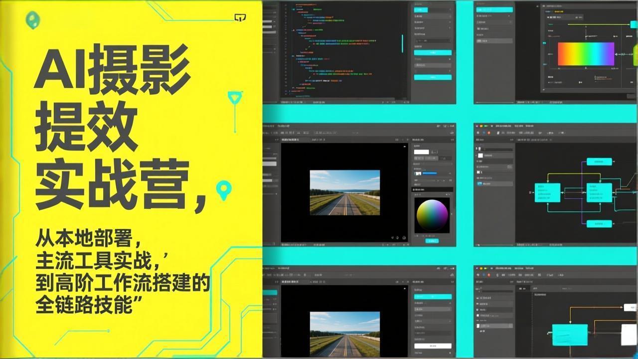 AI+摄影提效实战营，从本地部署，主流工具实战，到高阶工作流搭建的全链路技能-青禾学社