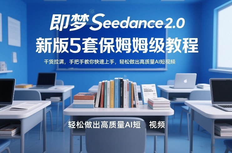 即梦Seedance2.0新版5套保姆级教程，干货拉满，手把手教你快速上手，轻松做出高质量AI短视频-青禾学社