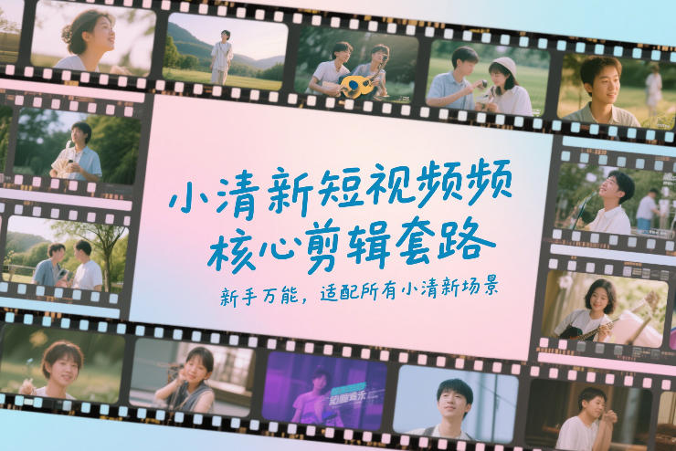 小清新短视频核心剪辑套路，新手万能，适配所有小清新场景-青禾学社