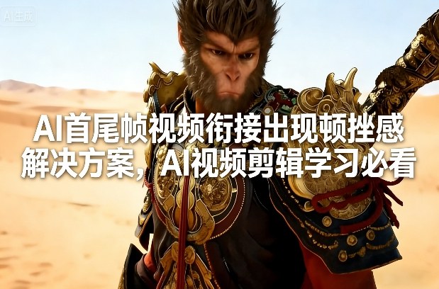 AI首尾帧视频衔接出现顿挫感解决方案，AI视频剪辑学习必看-青禾学社