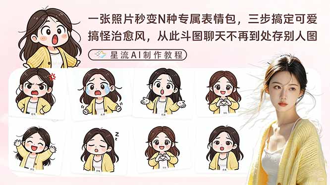 一张照片秒变N种专属表情包，三步搞定可爱搞怪治愈风，从此斗图聊天不再到处存别人图-青禾学社