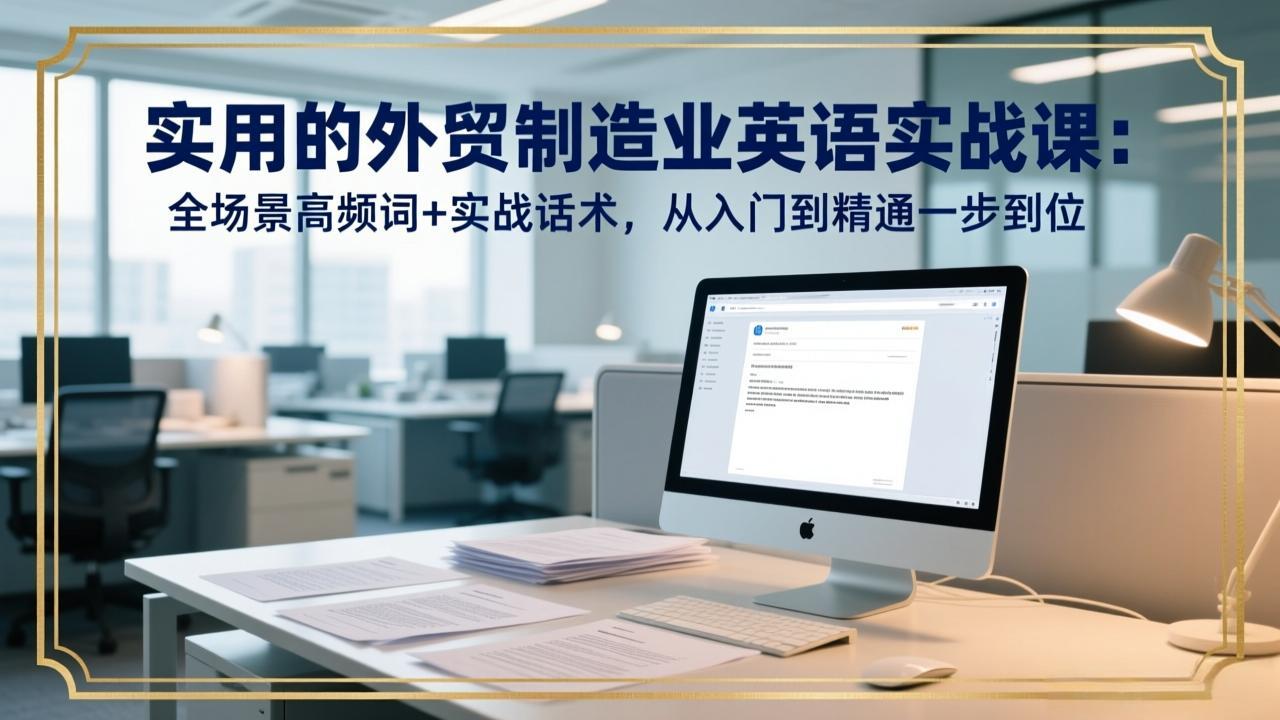 实用的外贸制造业英语实战课：全场景高频词+实战话术，从入门到精通一步到位-青禾学社
