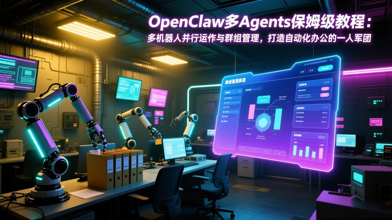 OpenClaw多Agents保姆级教程：多机器人并行运作与群组管理，打造自动化办公的一人军团-青禾学社