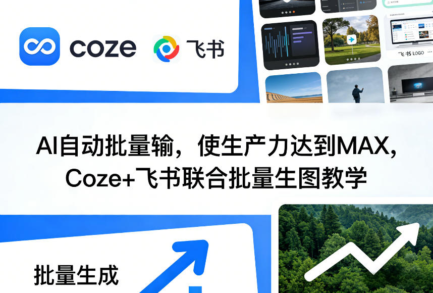 AI自动批量输，使生产力达到MAX，Coze+飞书联合批量生图教学-青禾学社