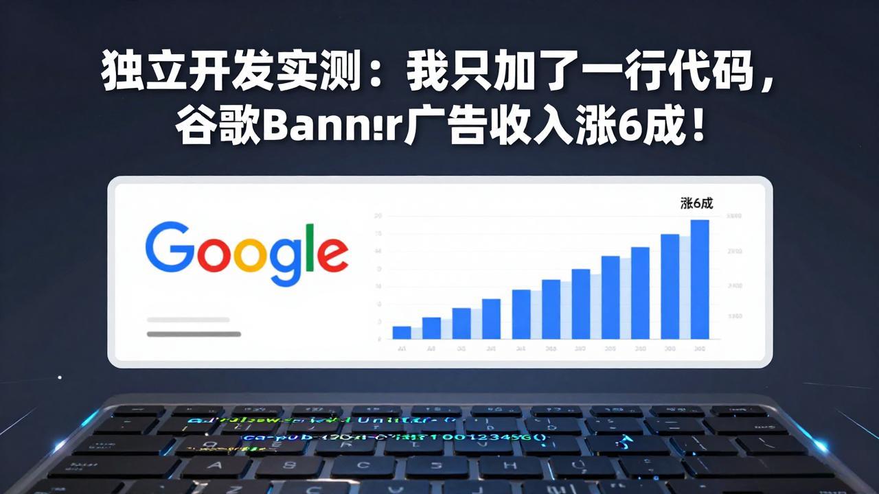 付费文章：独立开发实测：我只加了一行代码，谷歌Banner广告收入涨6成！-青禾学社