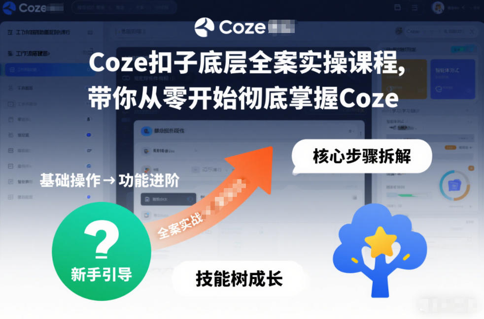 Coze扣子底层全案实操课程，带你从零开始彻底掌握Coze(更新3月)-青禾学社