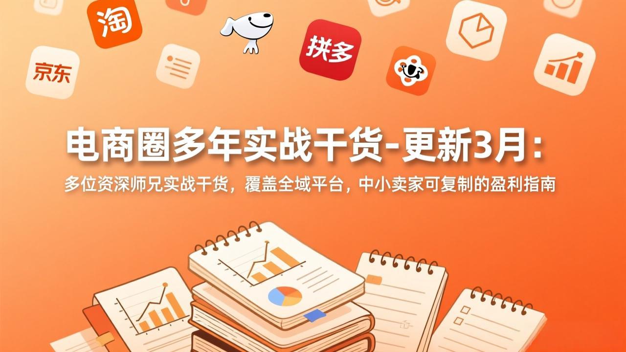 电商圈多年实战干货-更新3月：多位资深师兄实战干货，覆盖全域平台，中小卖家可复制的盈利指南-青禾学社