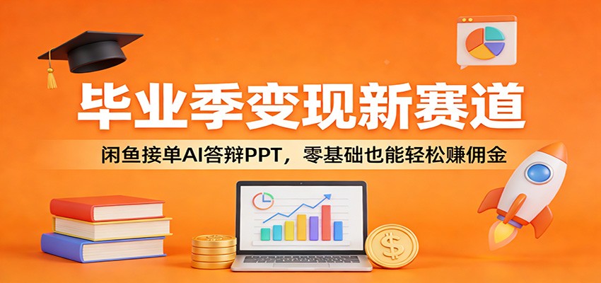 毕业季变现新赛道：闲鱼接单AI答辩PPT，零基础也能轻松赚佣金-青禾学社