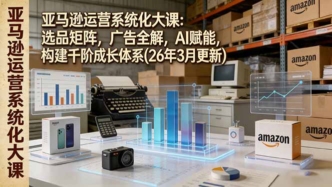 亚马逊运营系统化大课：选品矩阵，广告全解，AI赋能，构建千阶成长体系(26年3月更新-青禾学社