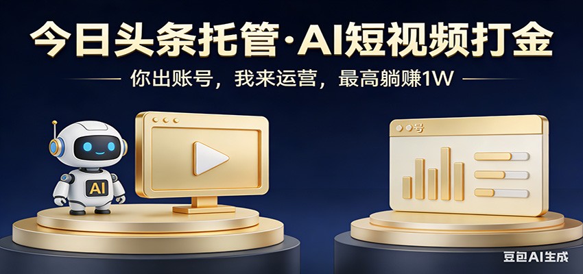 头条号AI托管，我提供作品，你提供账号，每天5分钟发布，小白躺赚3000+-青禾学社