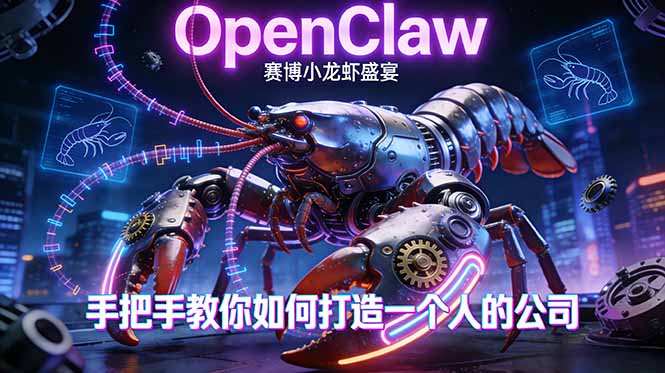 OpenClaw，小龙虾-从产品到爆款的成长之路，手把手教你如何打造一个人的公司-青禾学社