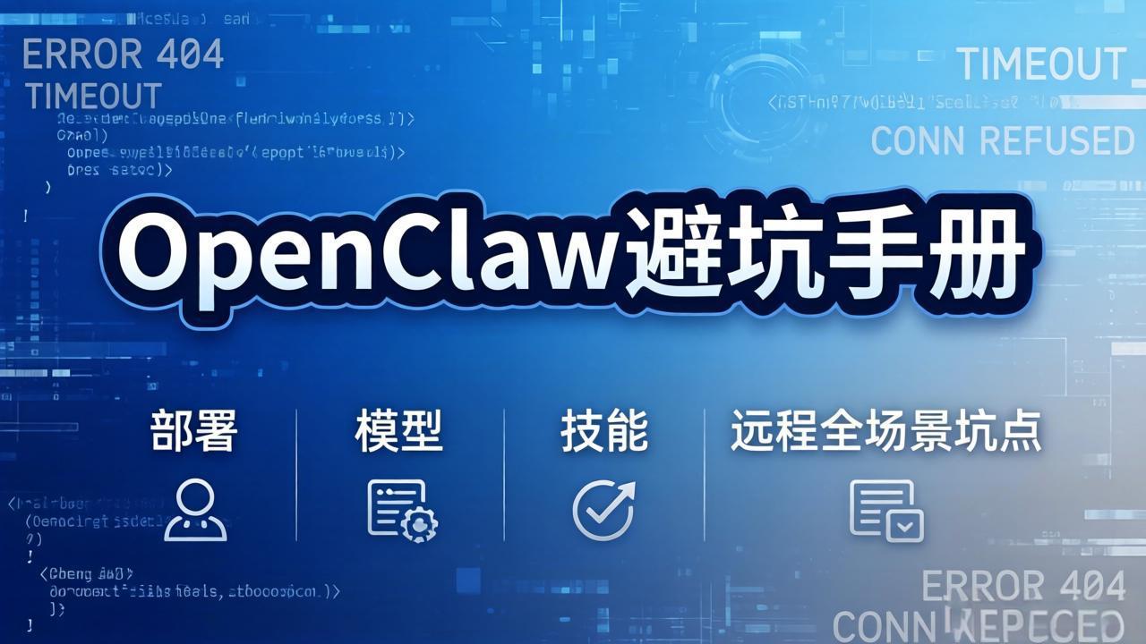 OpenClaw避坑手册：部署+模型+技能+远程全场景坑点，一次性给你说全，少走弯路-青禾学社