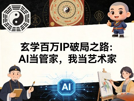 玄学百万IP破局之路：AI当管家，我当艺术家-青禾学社