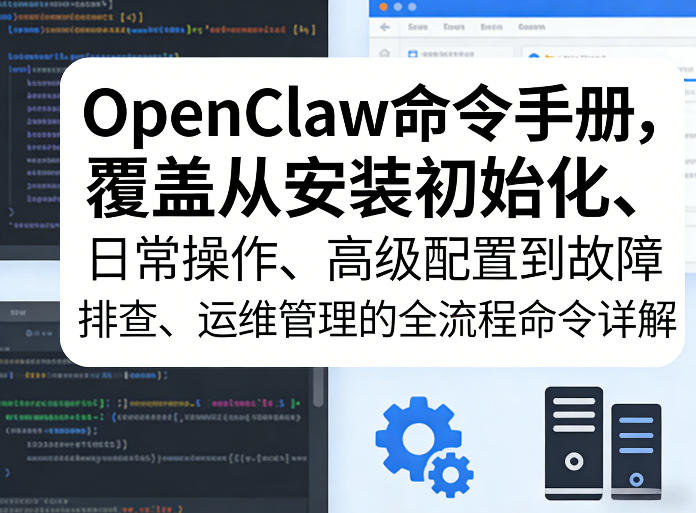 OpenClaw命令手册，覆盖从安装初始化、日常操作、高级配置到故障排查、运维管理的全流程命令详解-青禾学社