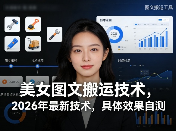 美女图文搬运技术，2026年最新技术，具体效果自测-青禾学社
