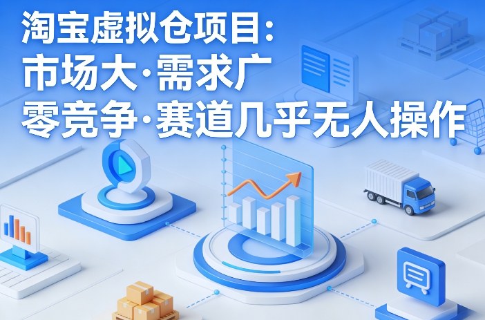 淘宝虚拟仓项目，市场大，需求广，零竞争，赛道几乎没人操作-青禾学社