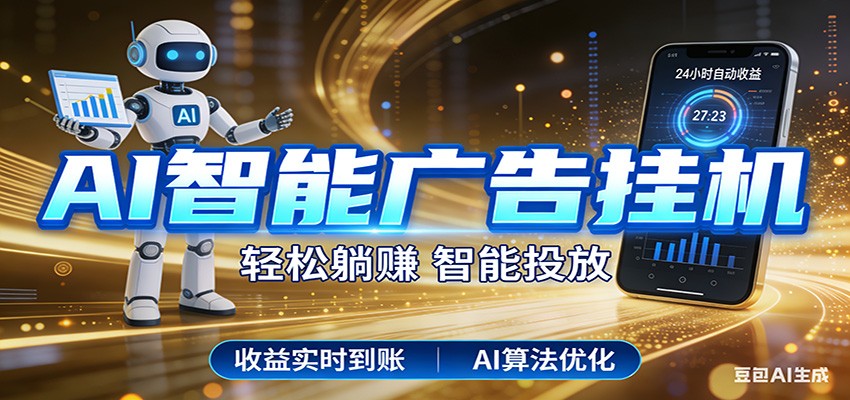 智能广告挂机新时代，利用碎片化时间实现稳定被动收益，AI帮你持续盈利-青禾学社