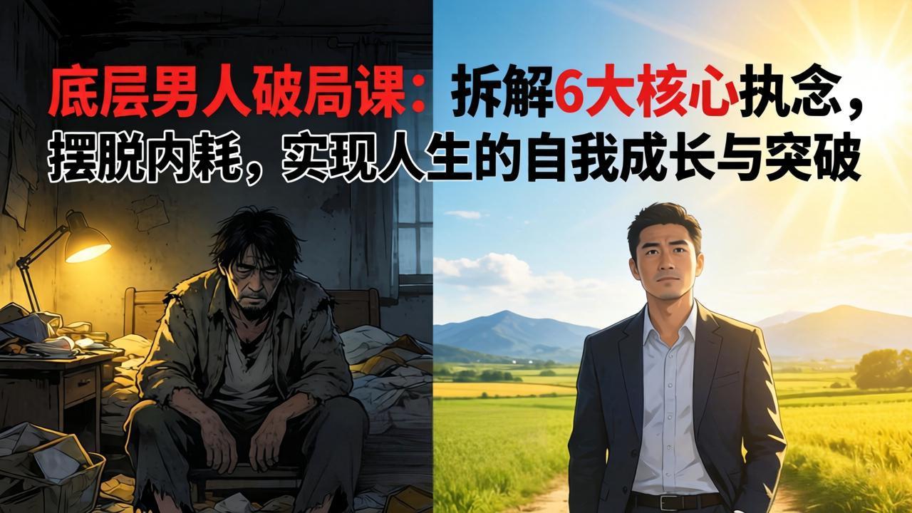 付费文章：底层男人破局课：拆解 6 大核心执念，摆脱内耗，实现人生的自我成长与突破-青禾学社