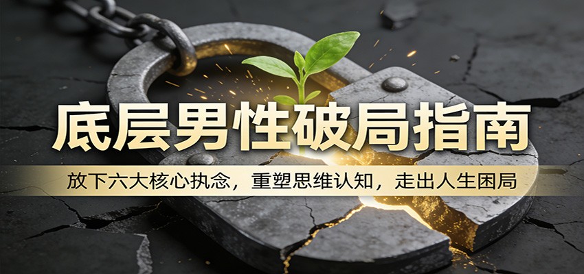 底层男性破局指南：放下六大核心执念，重塑思维认知，走出人生困局-青禾学社
