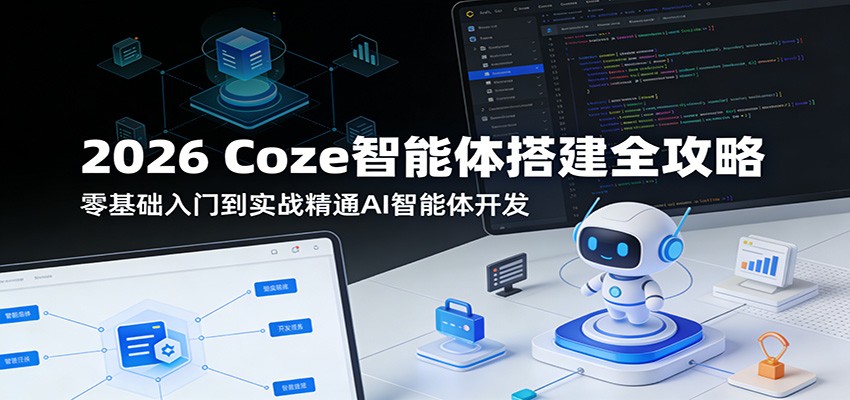 2026 Coze智能体搭建全攻略：零基础入门到实战精通AI智能体开发-青禾学社
