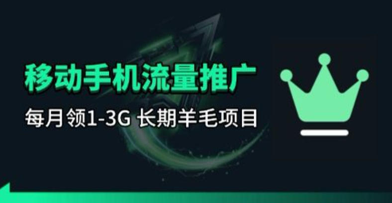手机流量领取推广_每月一轮，刚需类的长期项目-青禾学社