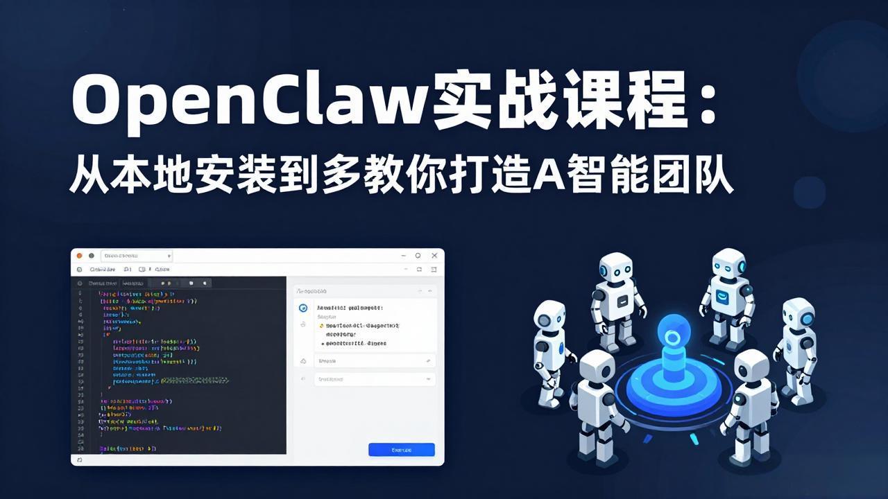 OpenClaw实战课程：从本地安装到多Agent协同，手把手教你打造AI智能团队-青禾学社