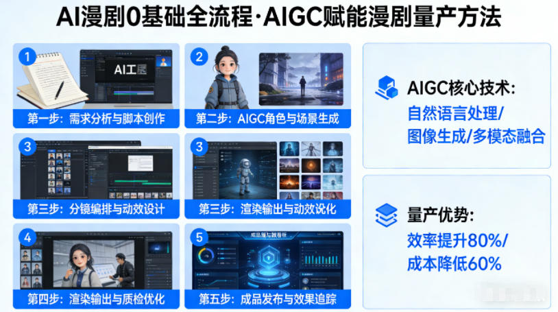 AI漫剧0基础全流程，快速掌握AIGC赋能的漫剧量产方法-青禾学社