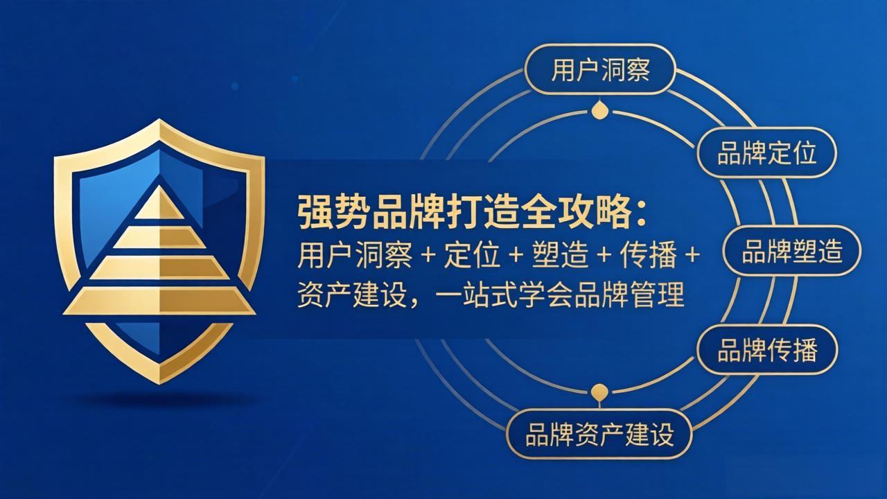 强势品牌打造全攻略：用户洞察 + 定位 + 塑造 + 传播 + 资产建设，一站式学会品牌管理-青禾学社